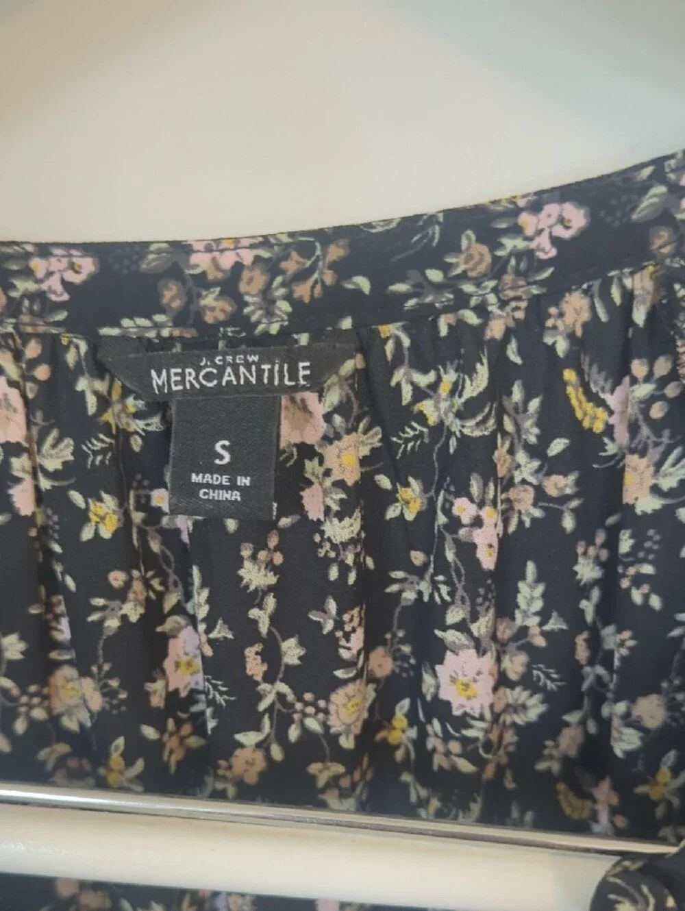 J. Crew Black Floral Sleeveless Midi Dress